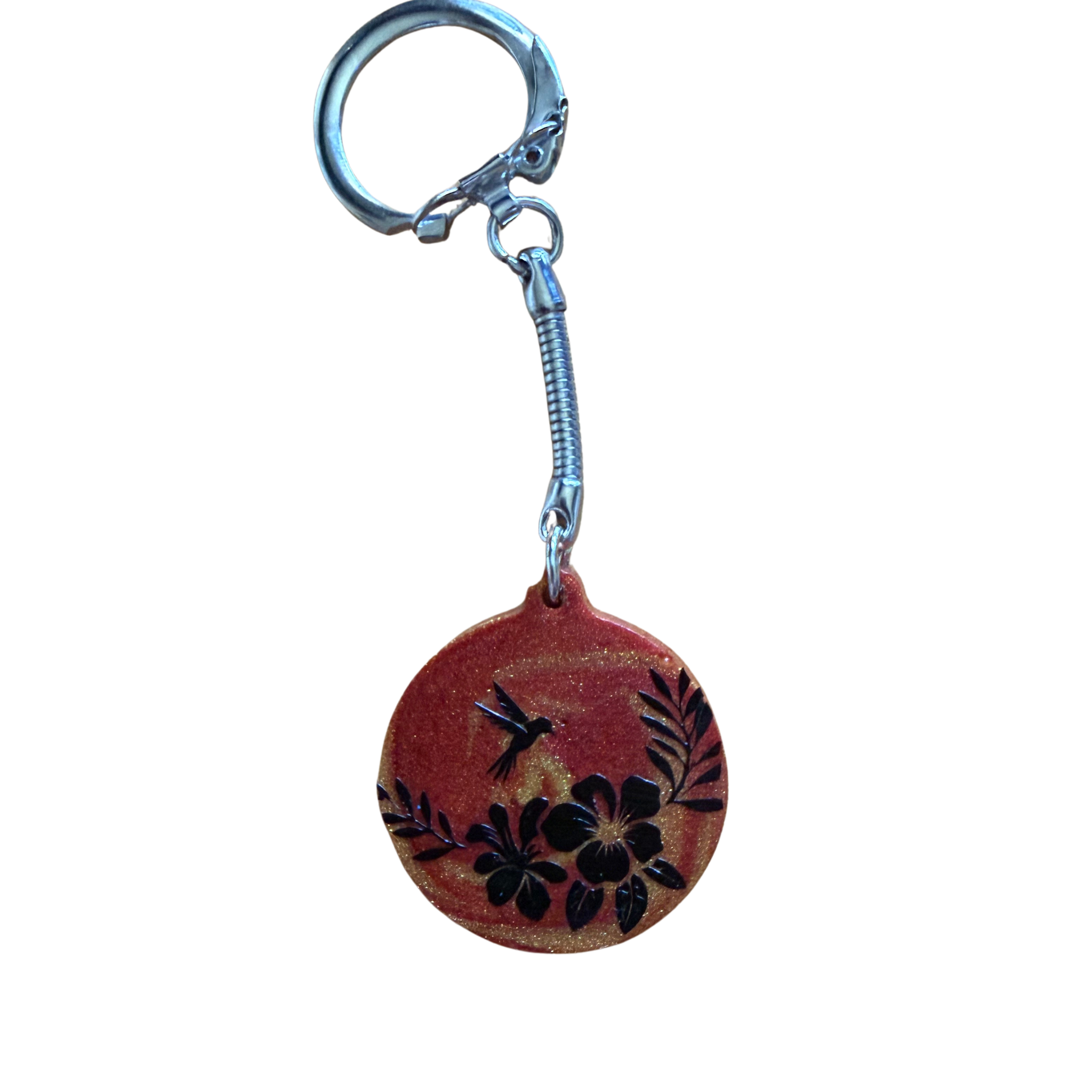 Large Round Resin Keychain