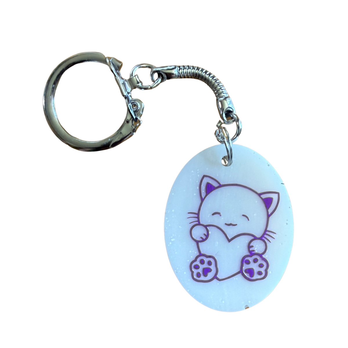 Oval Resin Keychain
