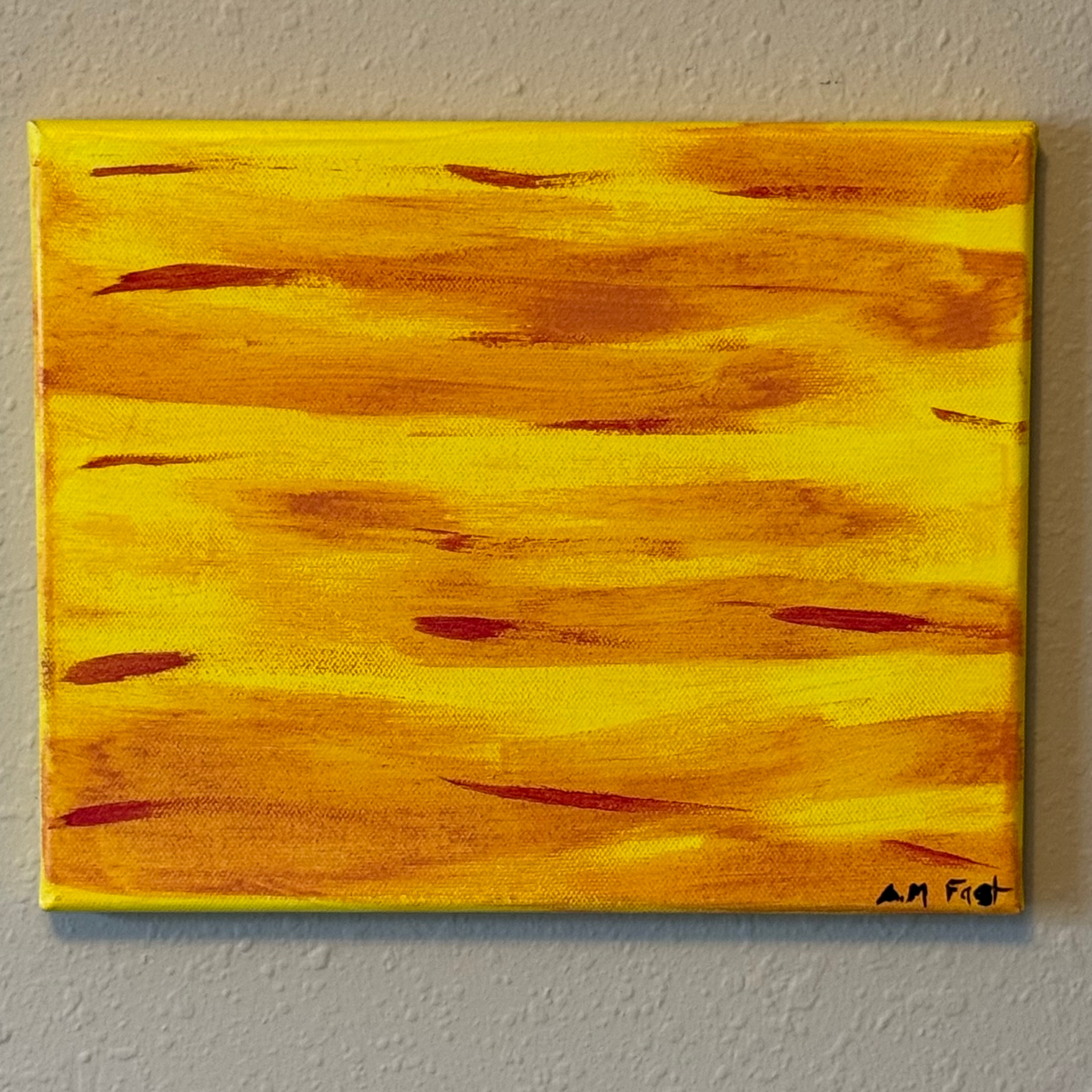 Blazing Horizon: Abstract Heat Wave Painting