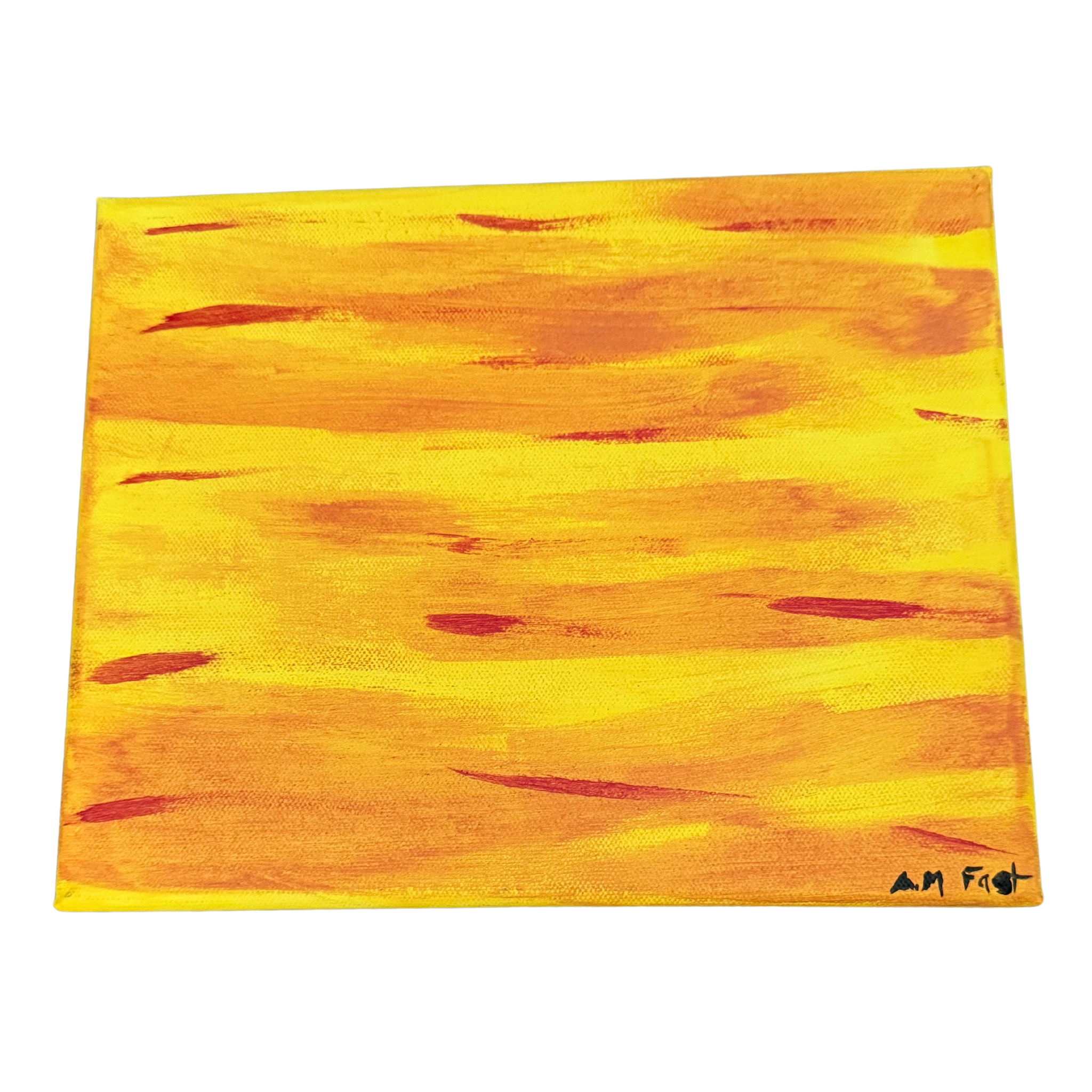 Blazing Horizon: Abstract Heat Wave Painting