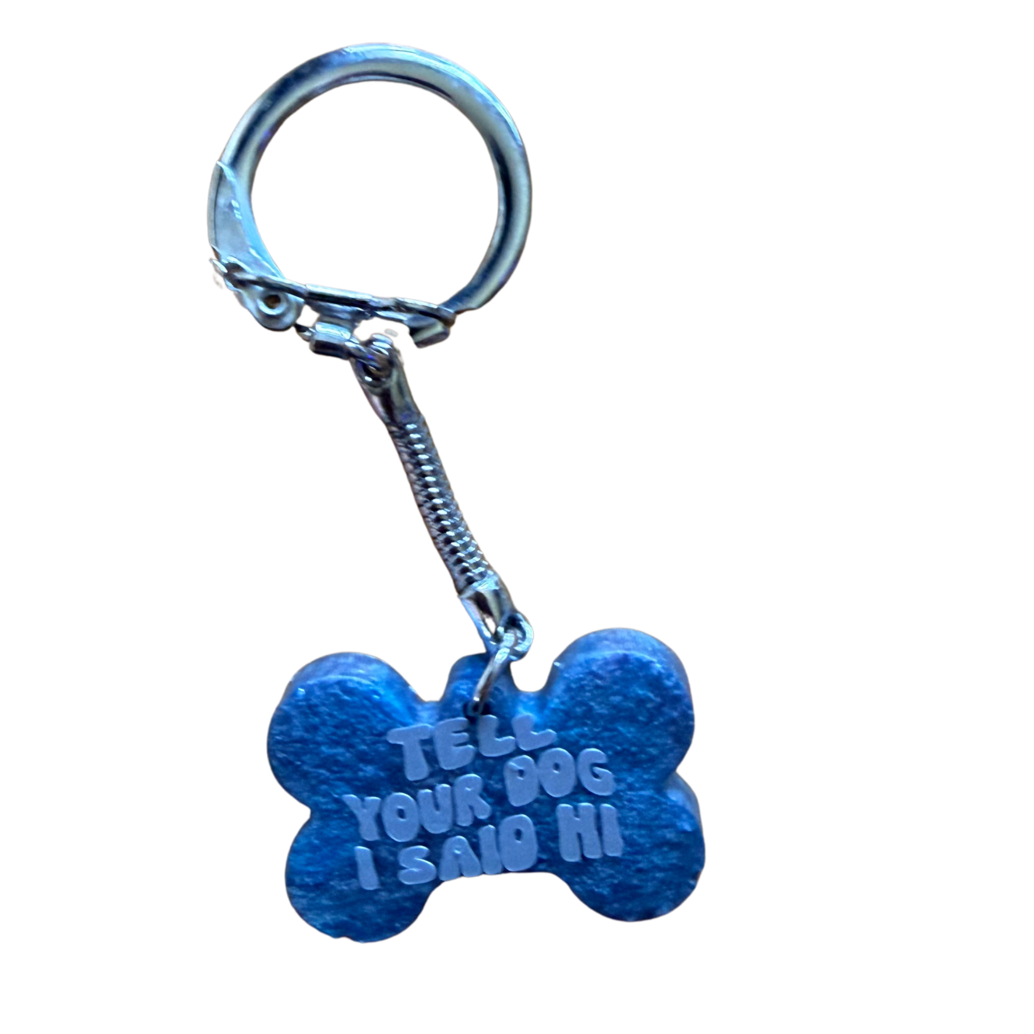 Dog Bone Shaped Resin Keychain