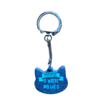 Resin Cat Head Shaped Keychain
