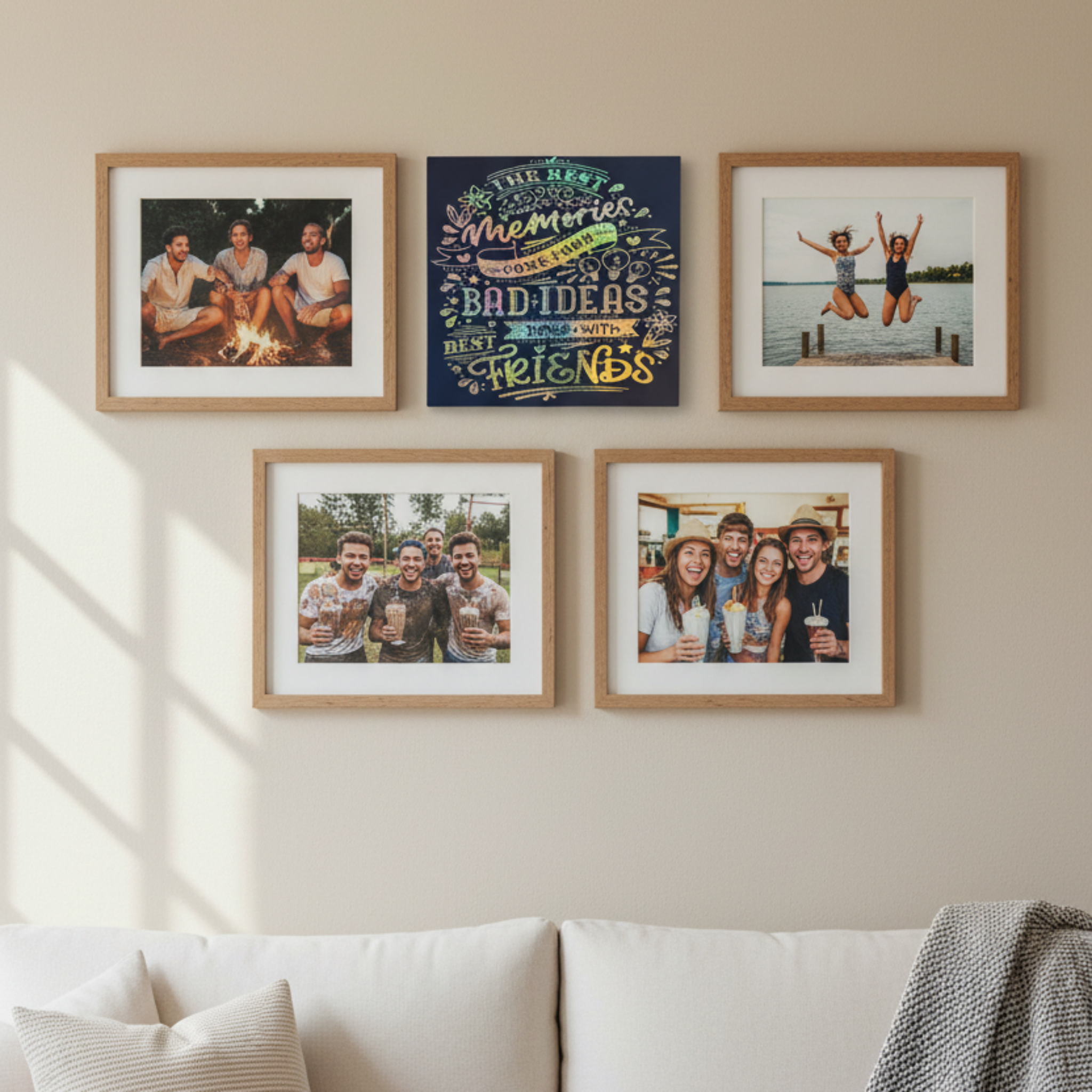 The Best Memories Come From Bad Ideas Done with Best Friends Sign