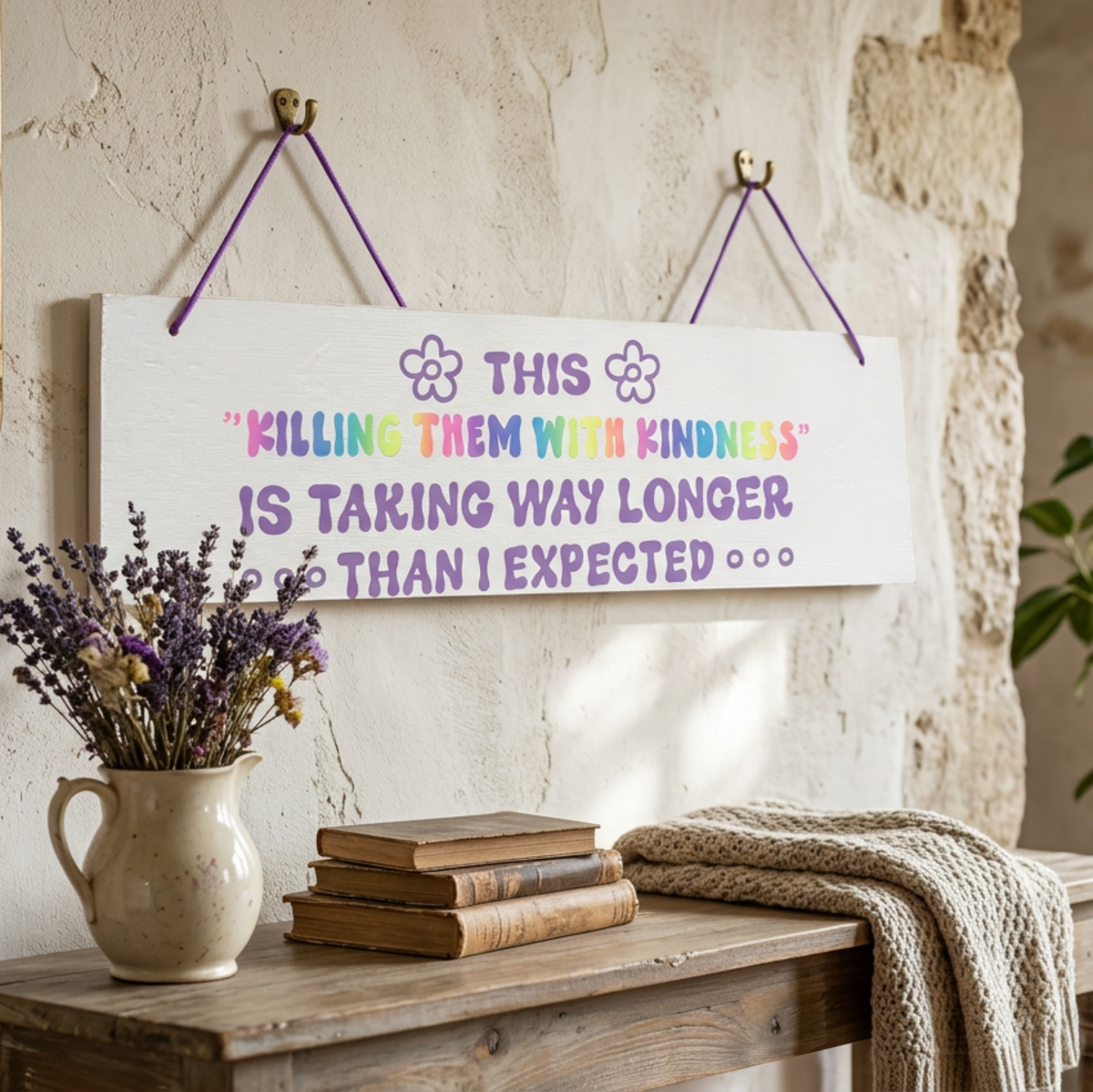 This "Killing Them With Kindness" Is Taking Way Longer Than I Expected Sign