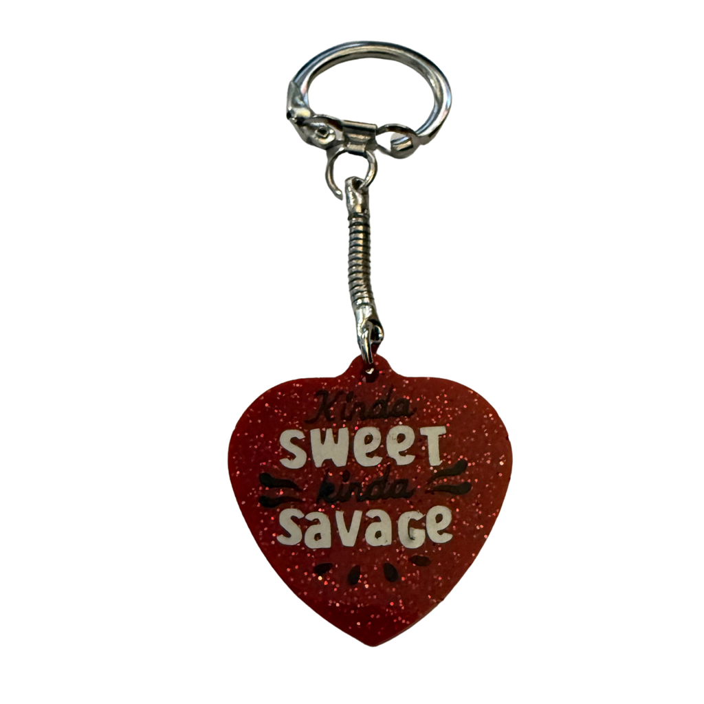 Resin Heart Shaped Keychain
