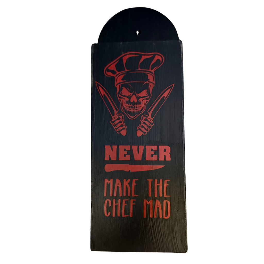 Never Make the Chef Mad 4-Slot Knife Holder