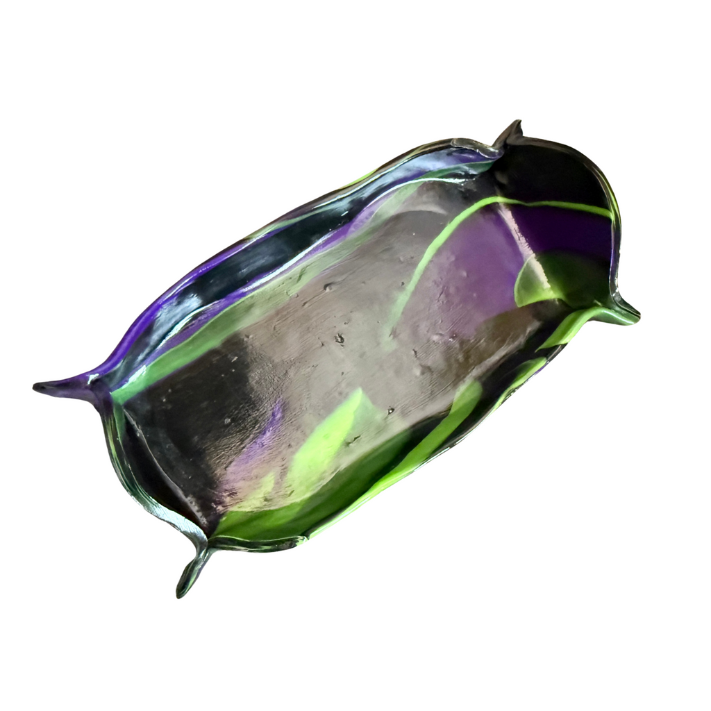 Black, Green and Purple Trinket Tray
