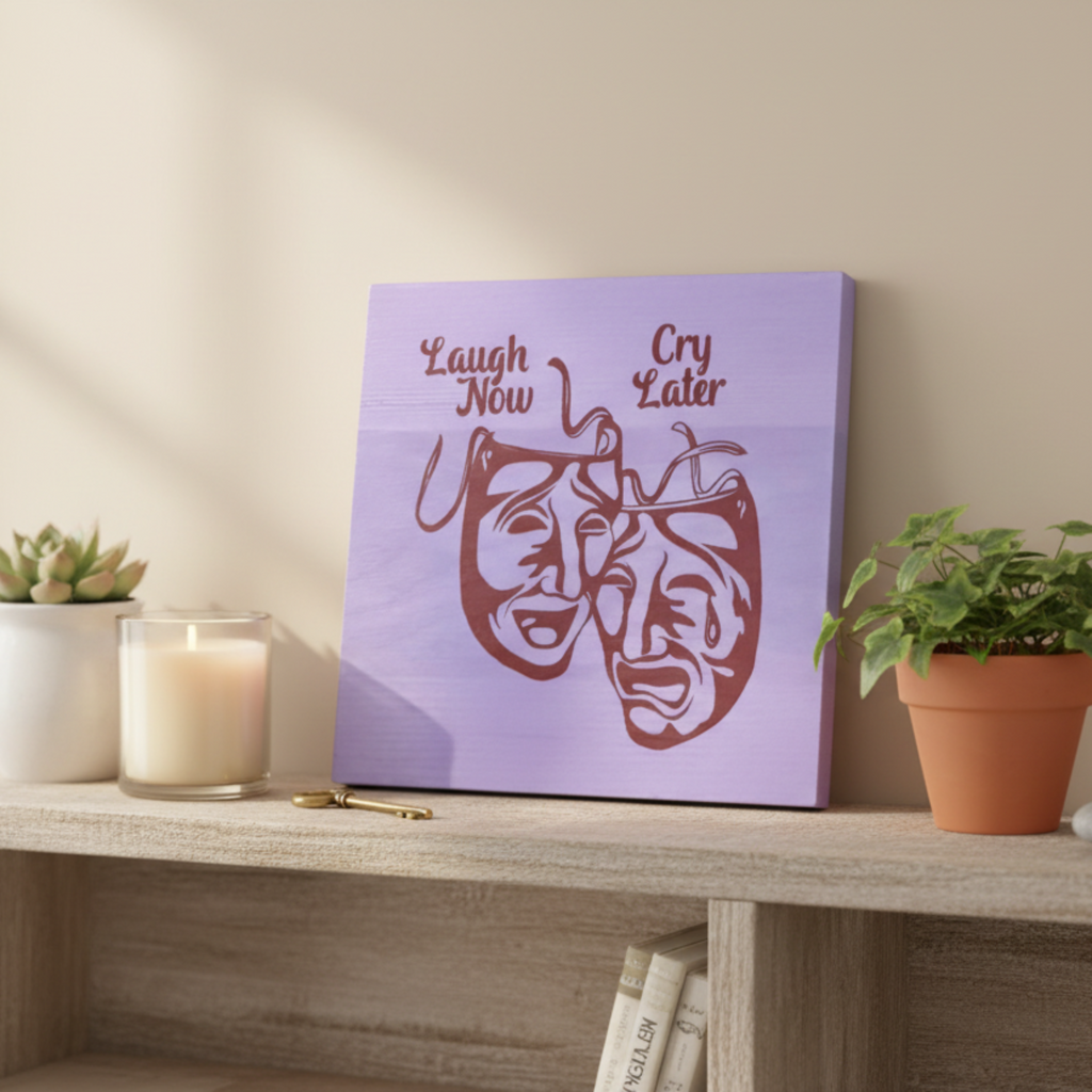 Laugh Now, Cry Later Wall Sign