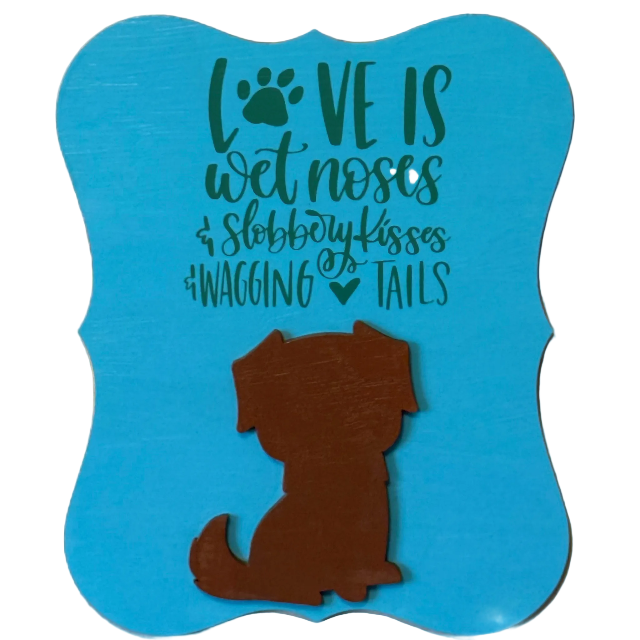 Love is Wet Noses, Slobbery Kisses and Wagging Tails Sign
