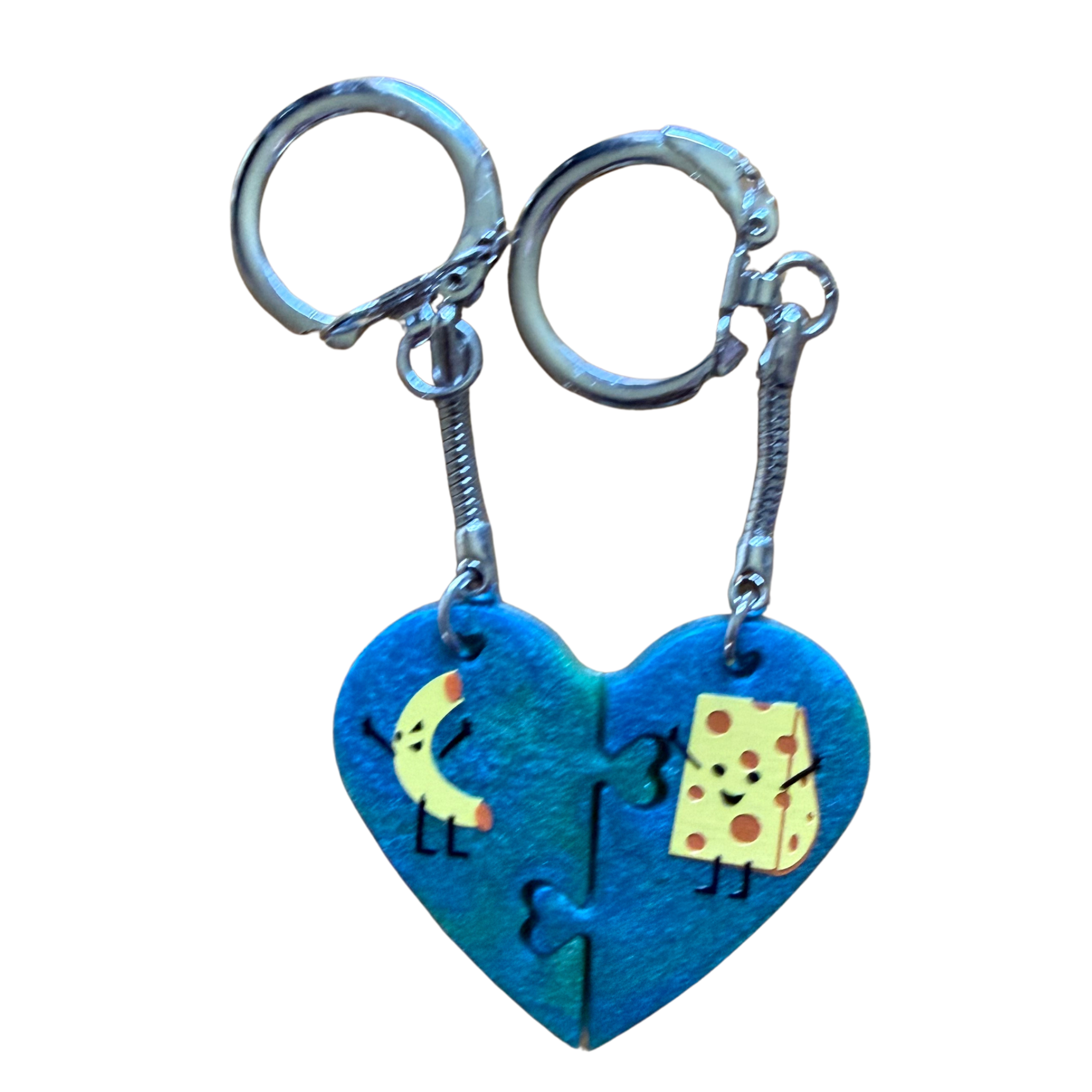 Best Friends Resin Puzzle Keychain Set