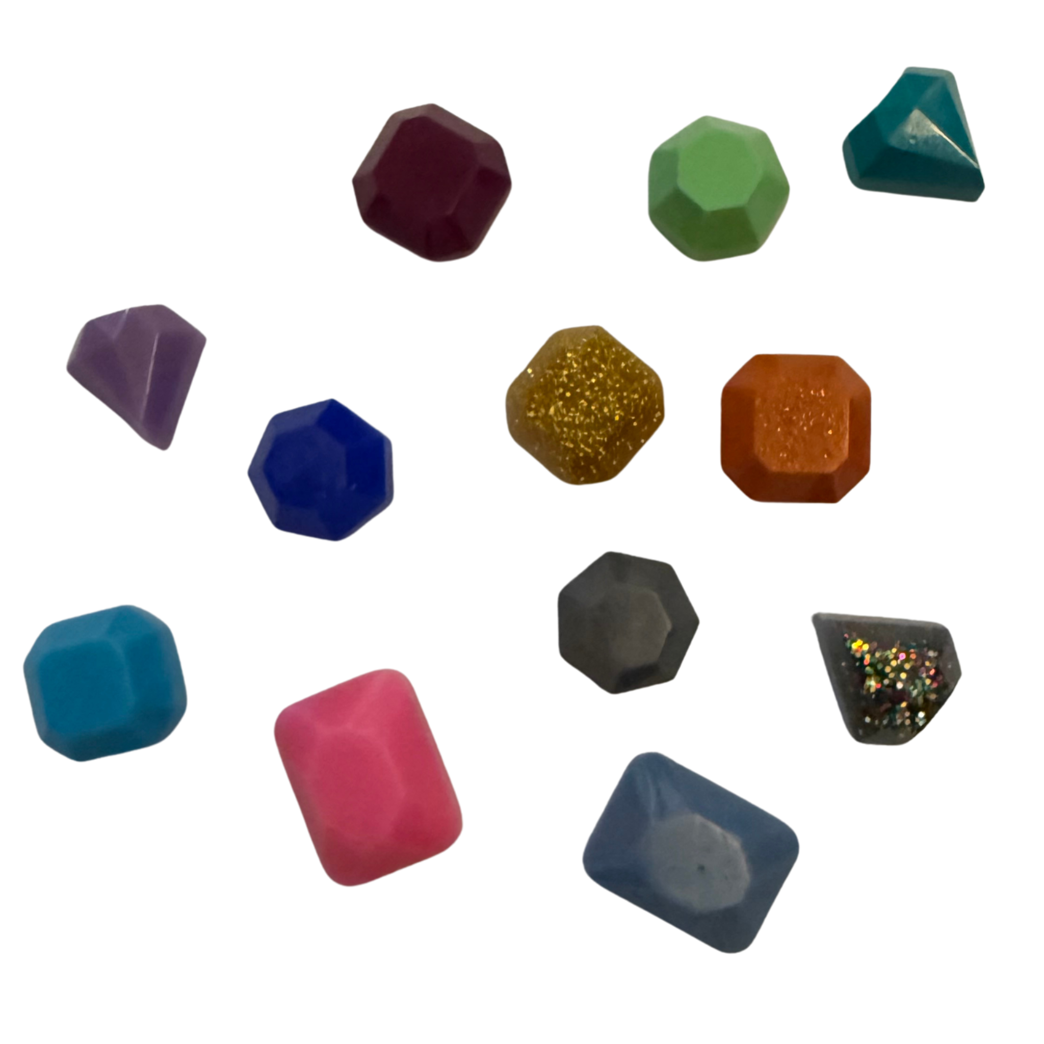 Set of 6 Mini Gem Resin Magnets