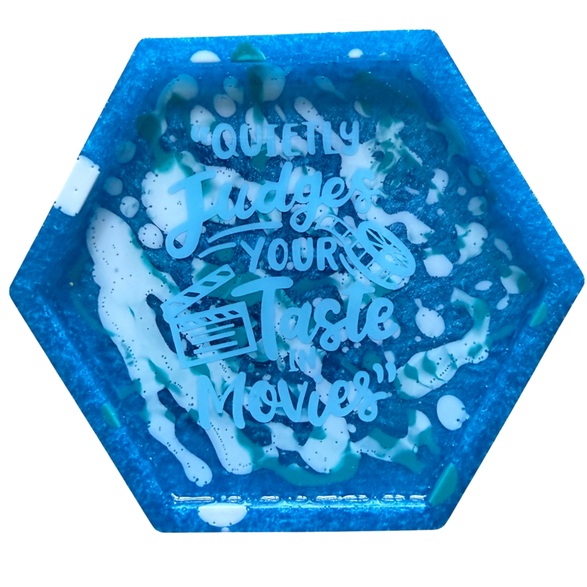 4 Inch Hexagon Resin Coaster