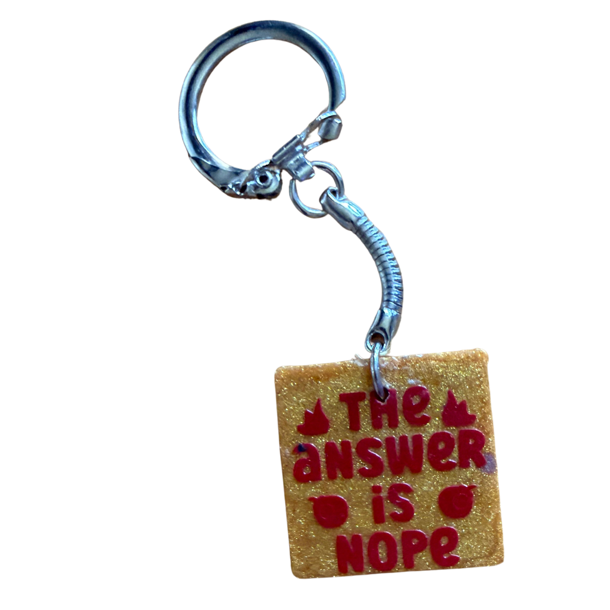 Square Resin Keychain