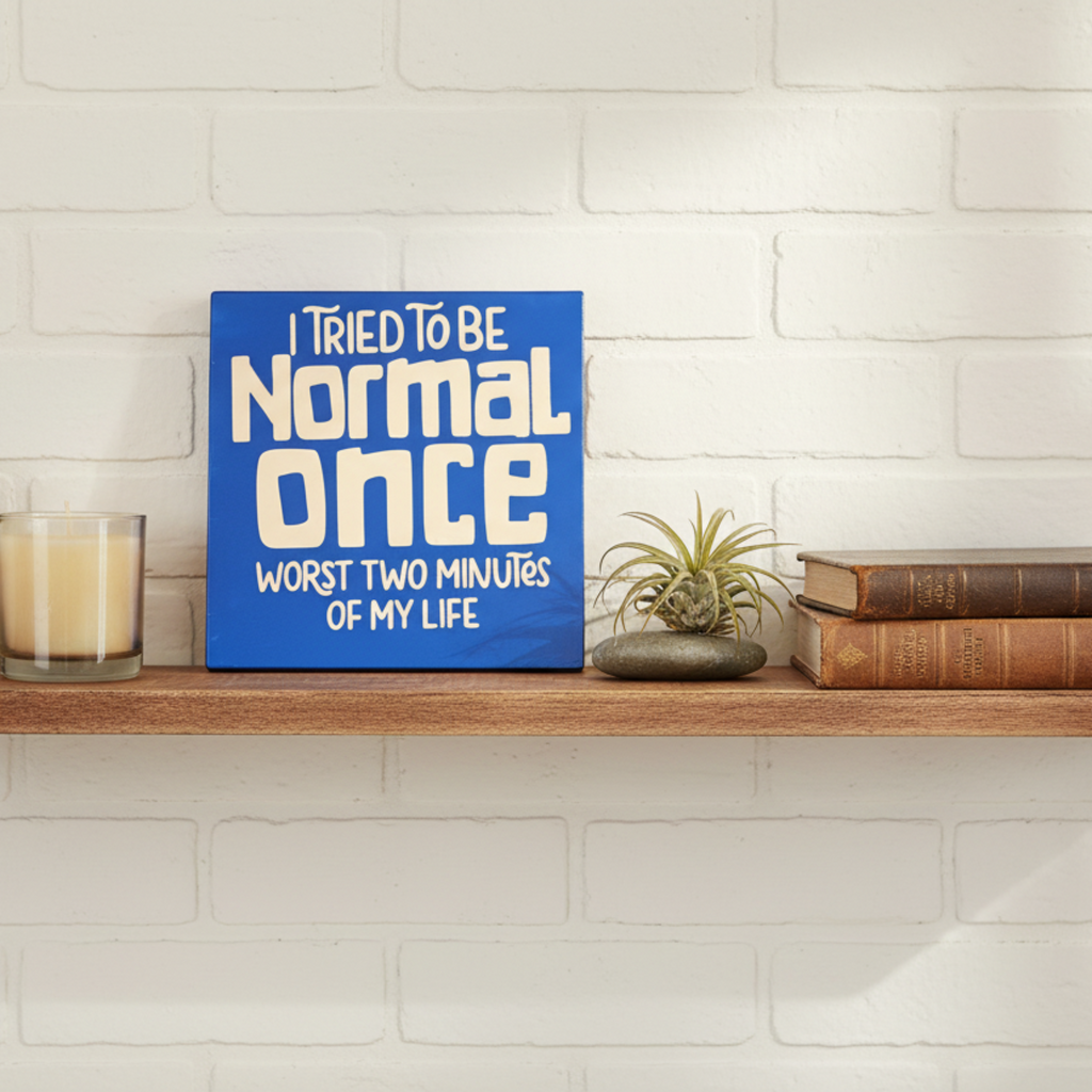 I Tried to Be Normal Once.  Worst Two Minutes of My Life Sign