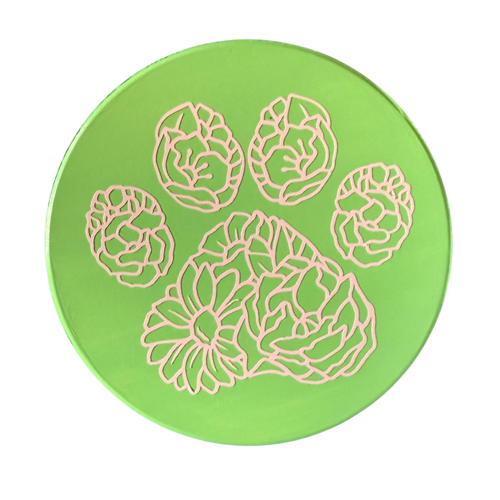 Round Paw Print Coaster