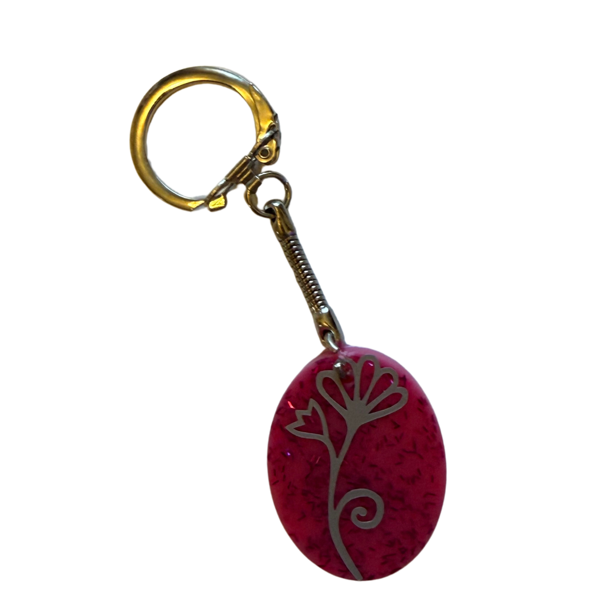 Oval Resin Keychain