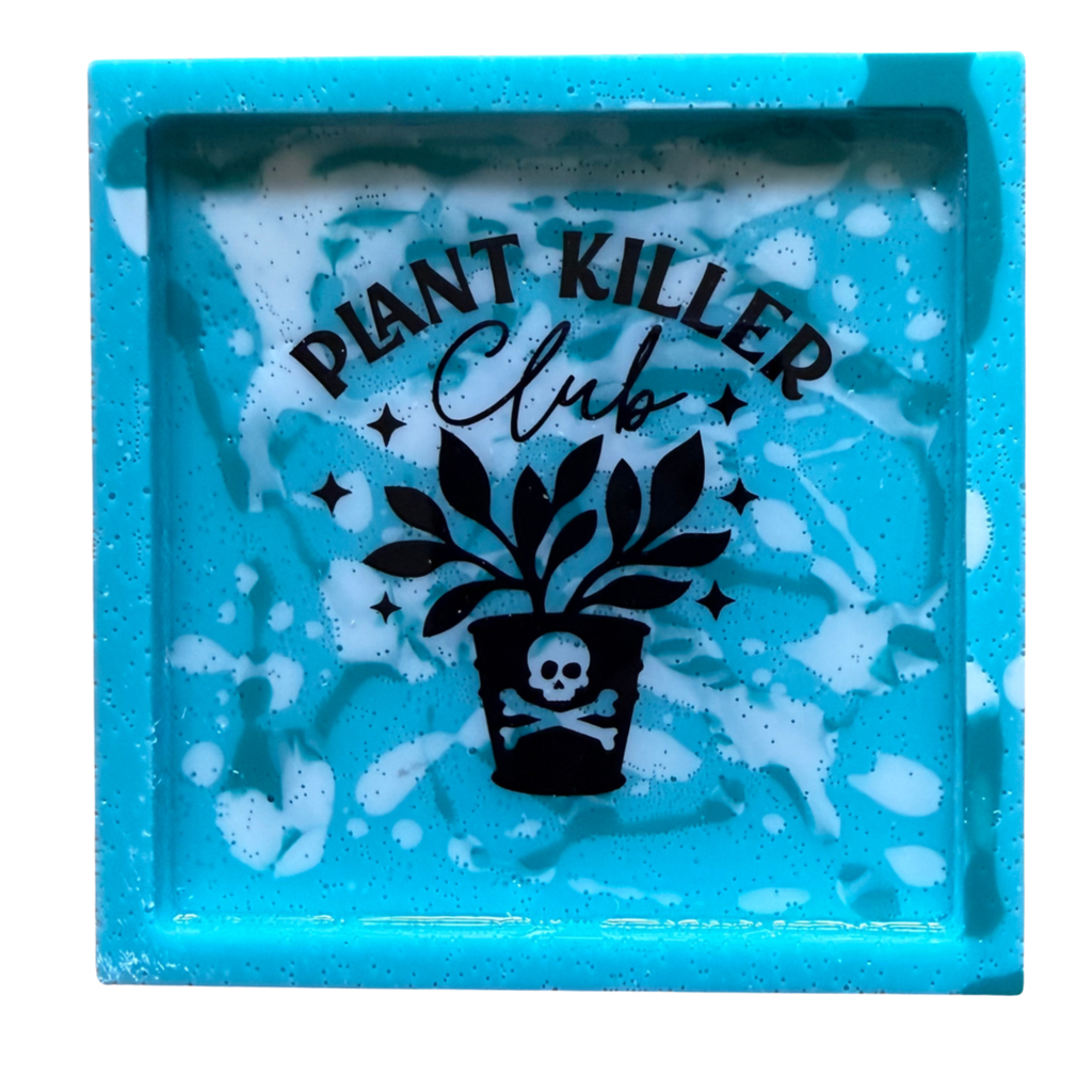 4 Inch Square Resin Coaster