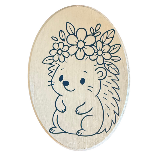 Porcupine and Flowers Sign