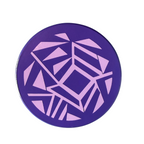 Round Purple Geo Coaster