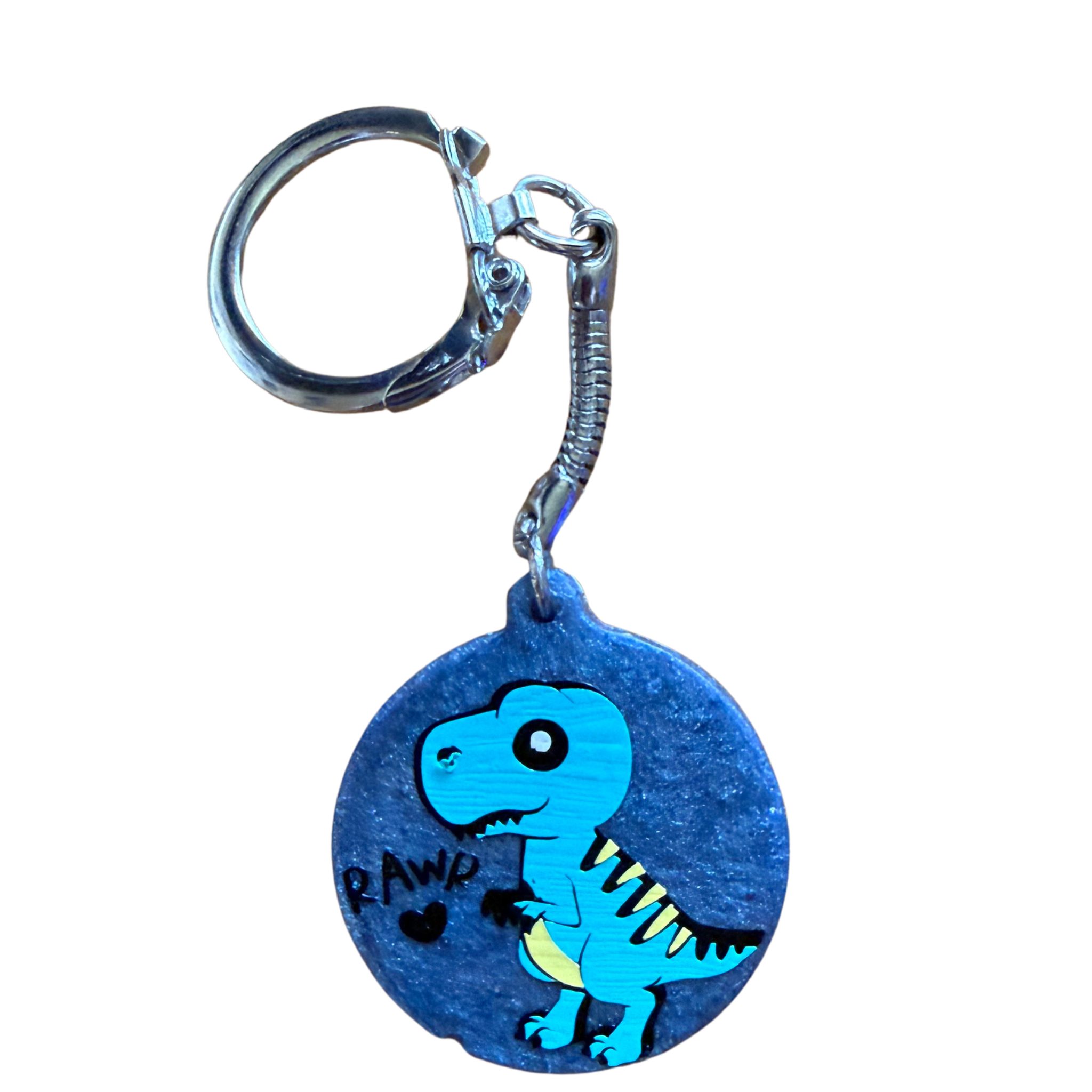Large Round Resin Keychain