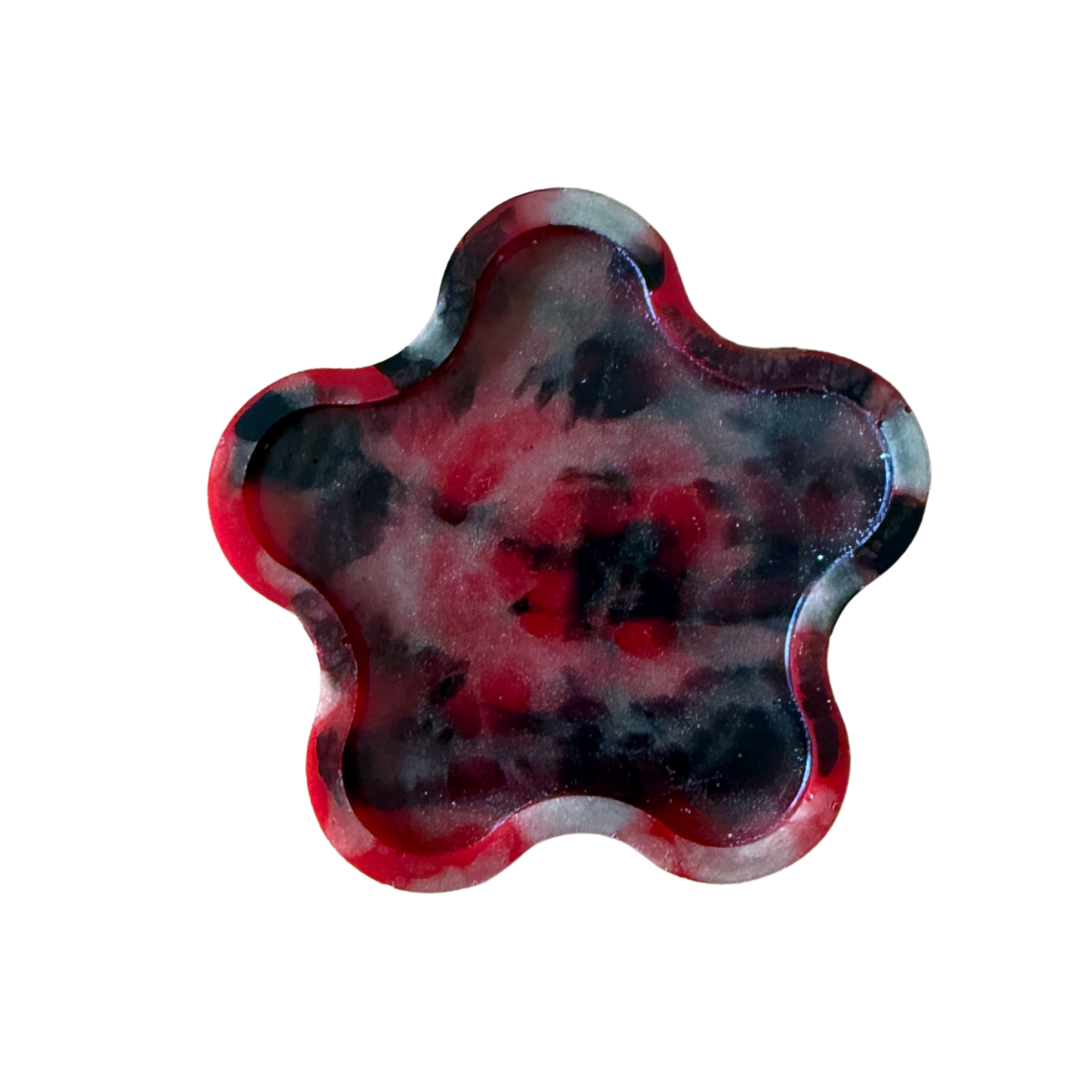 4 Inch Flower Shaped Resin Coaster
