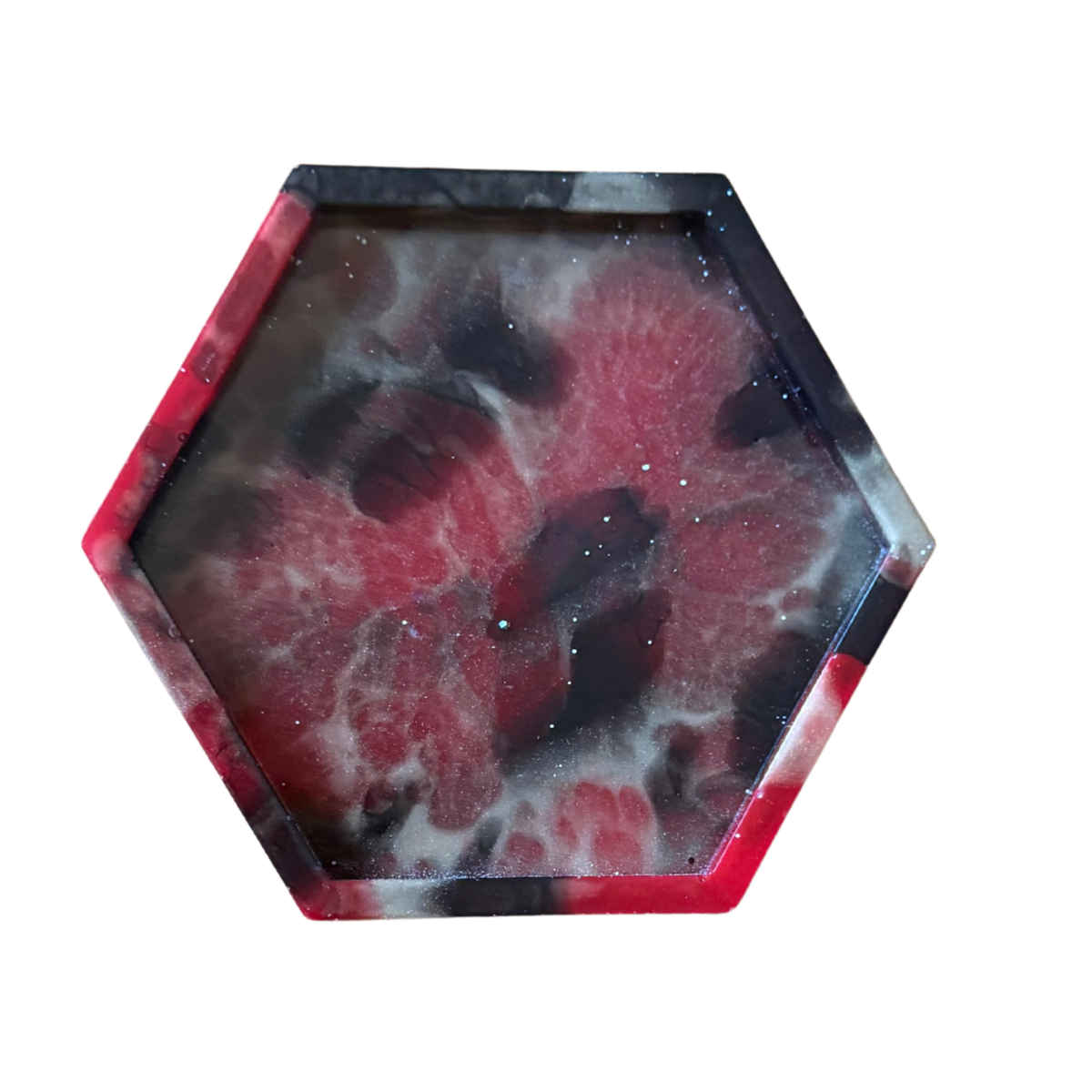 4 Inch Hexagon Resin Coaster