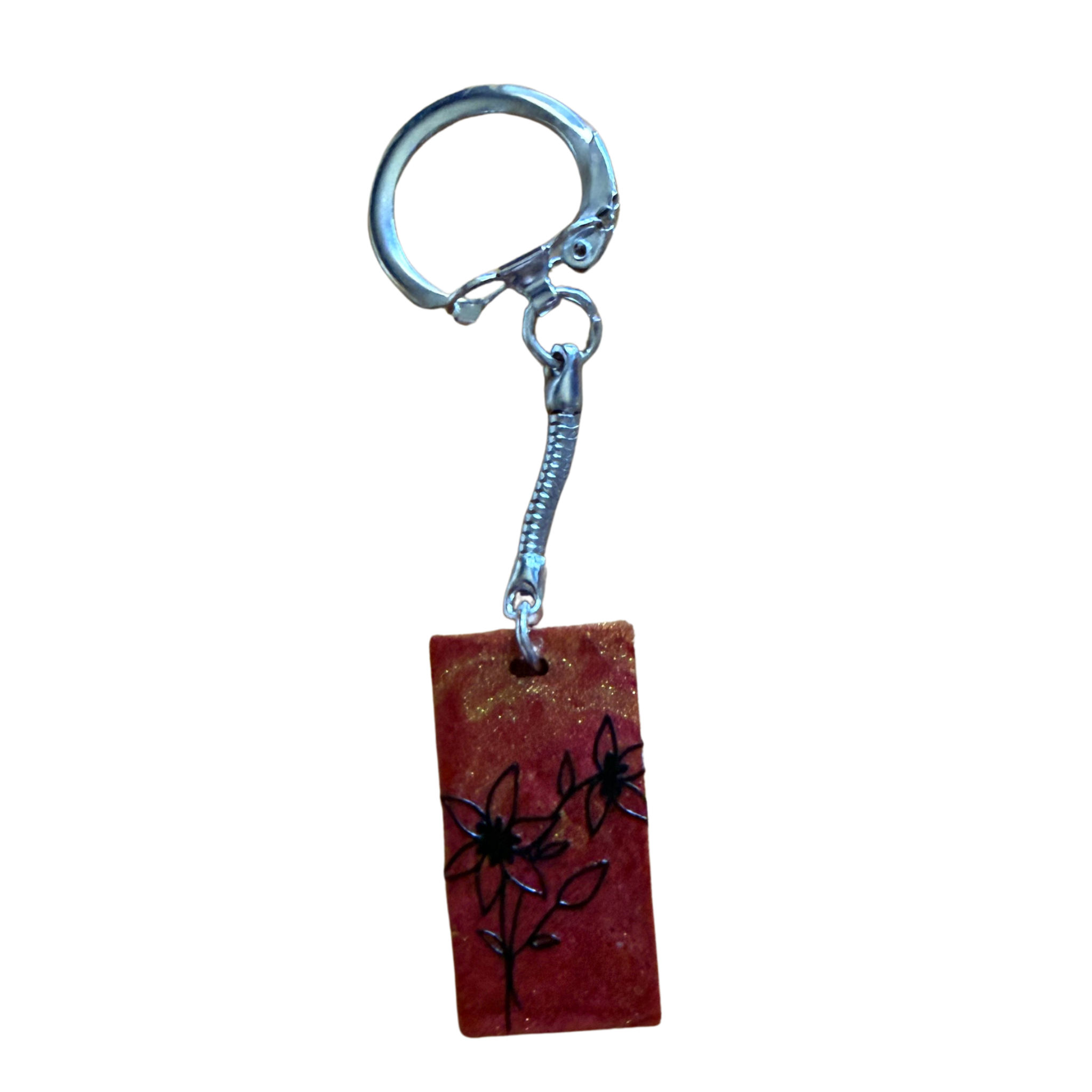 Small Rectangular Resin Keychain
