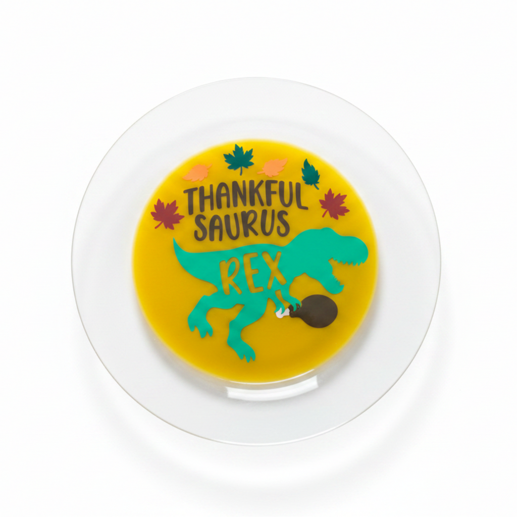 Thankful Saurus Rex Plate