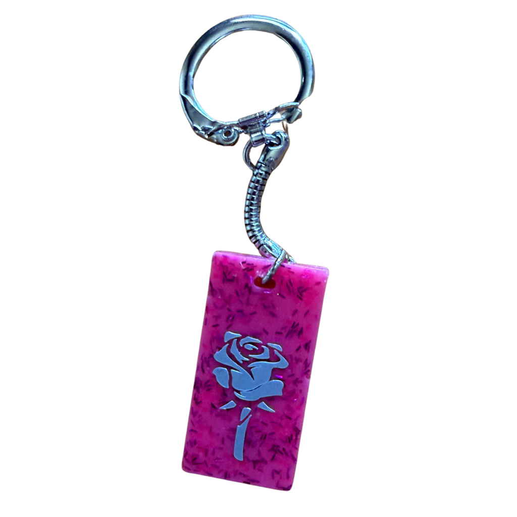Small Rectangular Resin Keychain