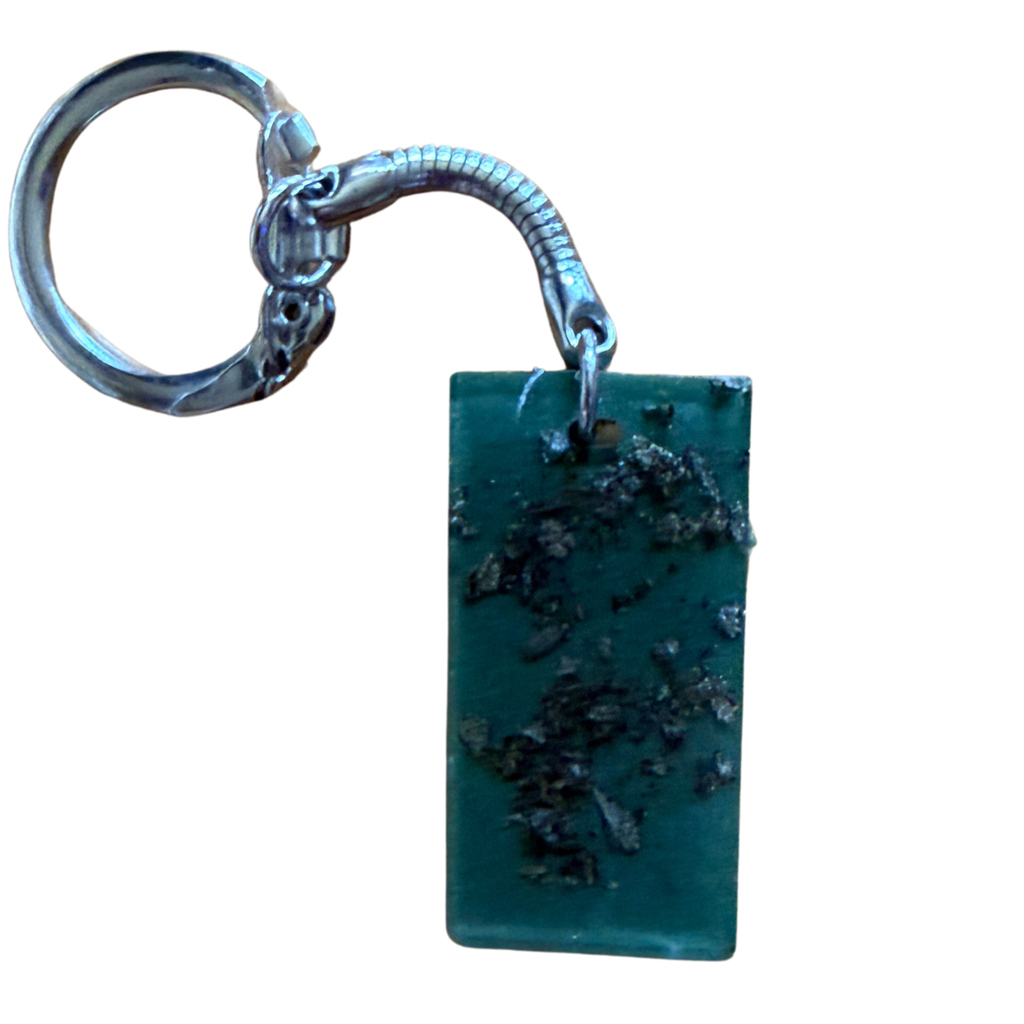 Small Rectangular Resin Keychain