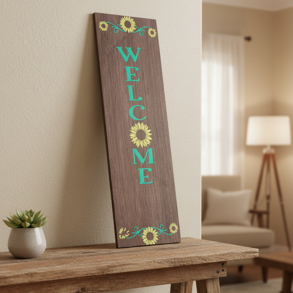 Sunflower Welcome Sign