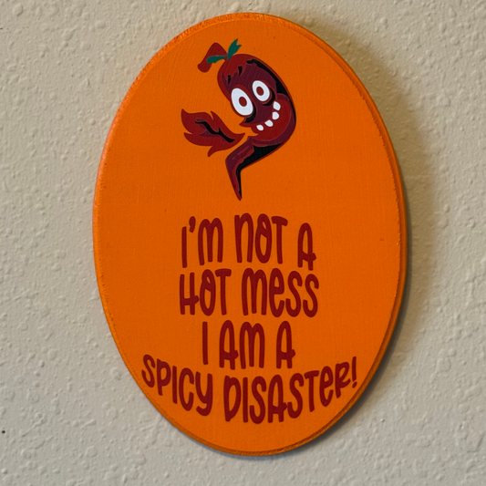 I'm Not A Hot Mess.  I Am A Spicy Disaster Sign