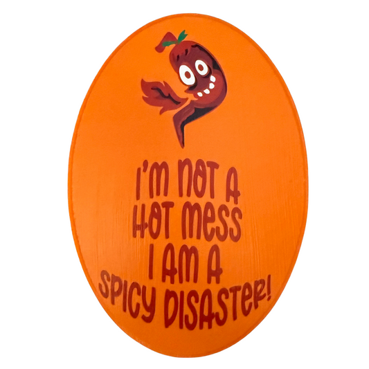I'm Not A Hot Mess.  I Am A Spicy Disaster Sign