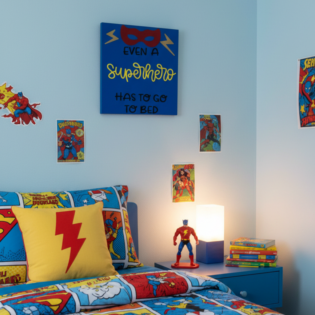 Even a Superhero Has To Go To Bed Sign
