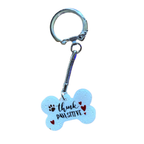Dog Bone Shaped Resin Keychain