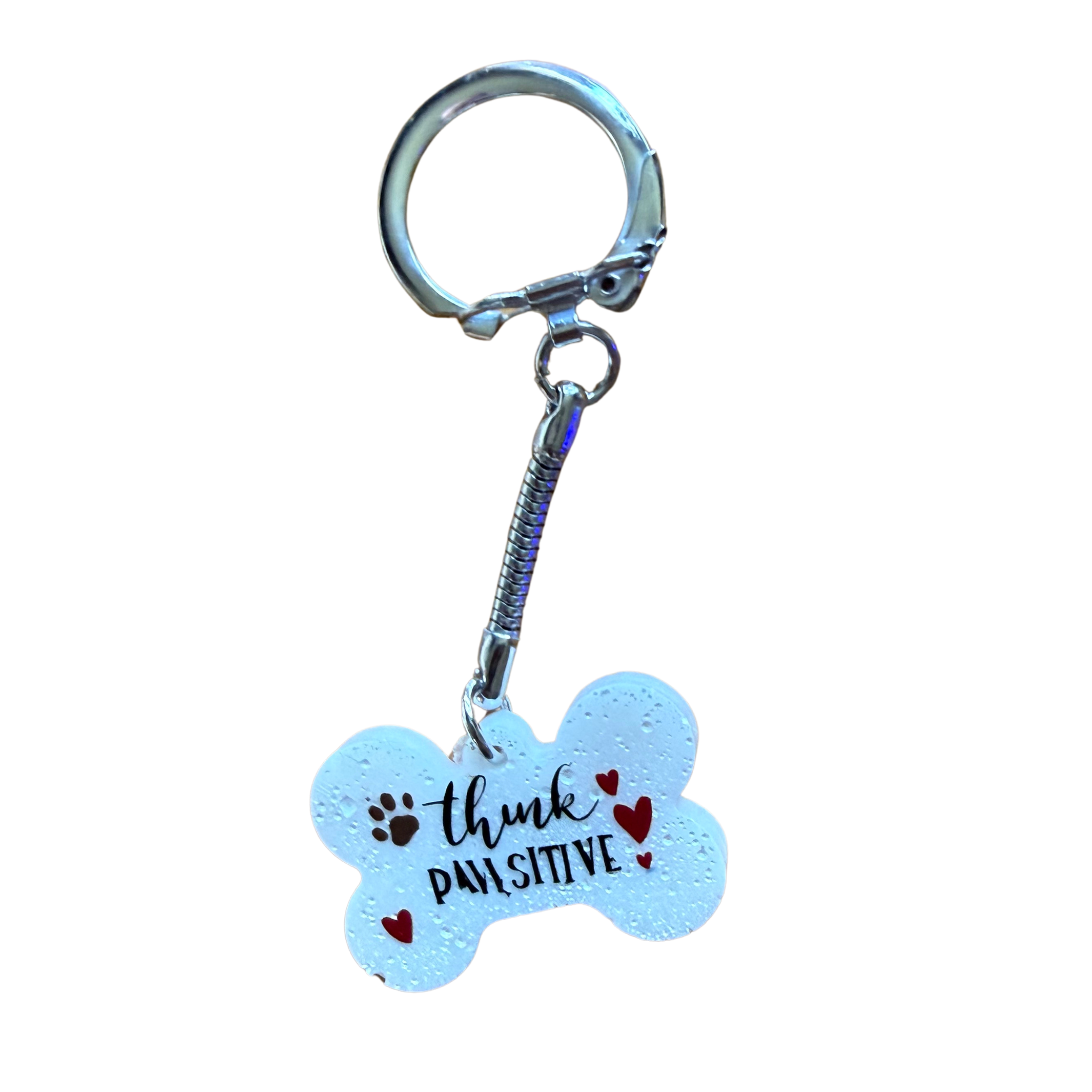Dog Bone Shaped Resin Keychain