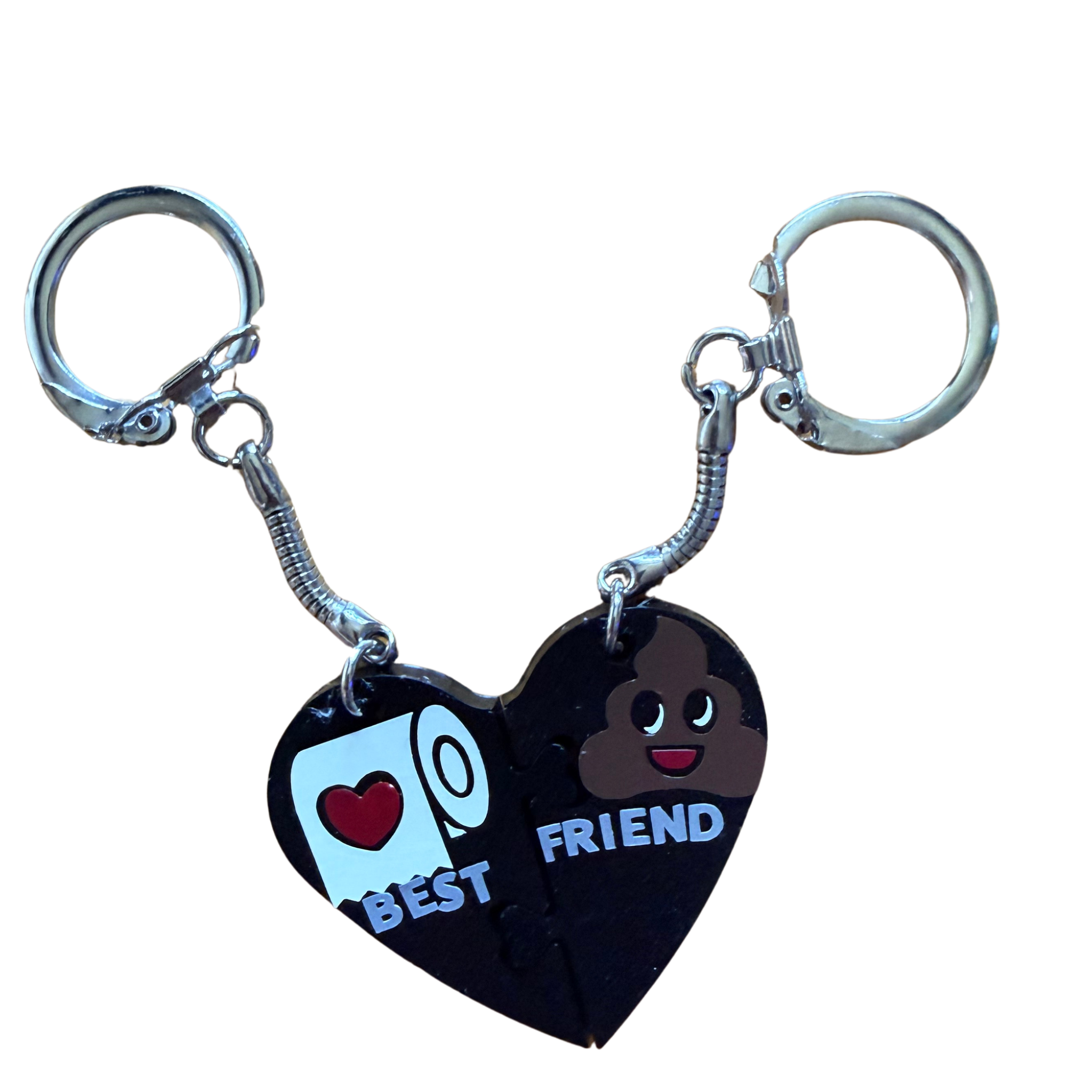 Best Friends Resin Puzzle Keychain Set