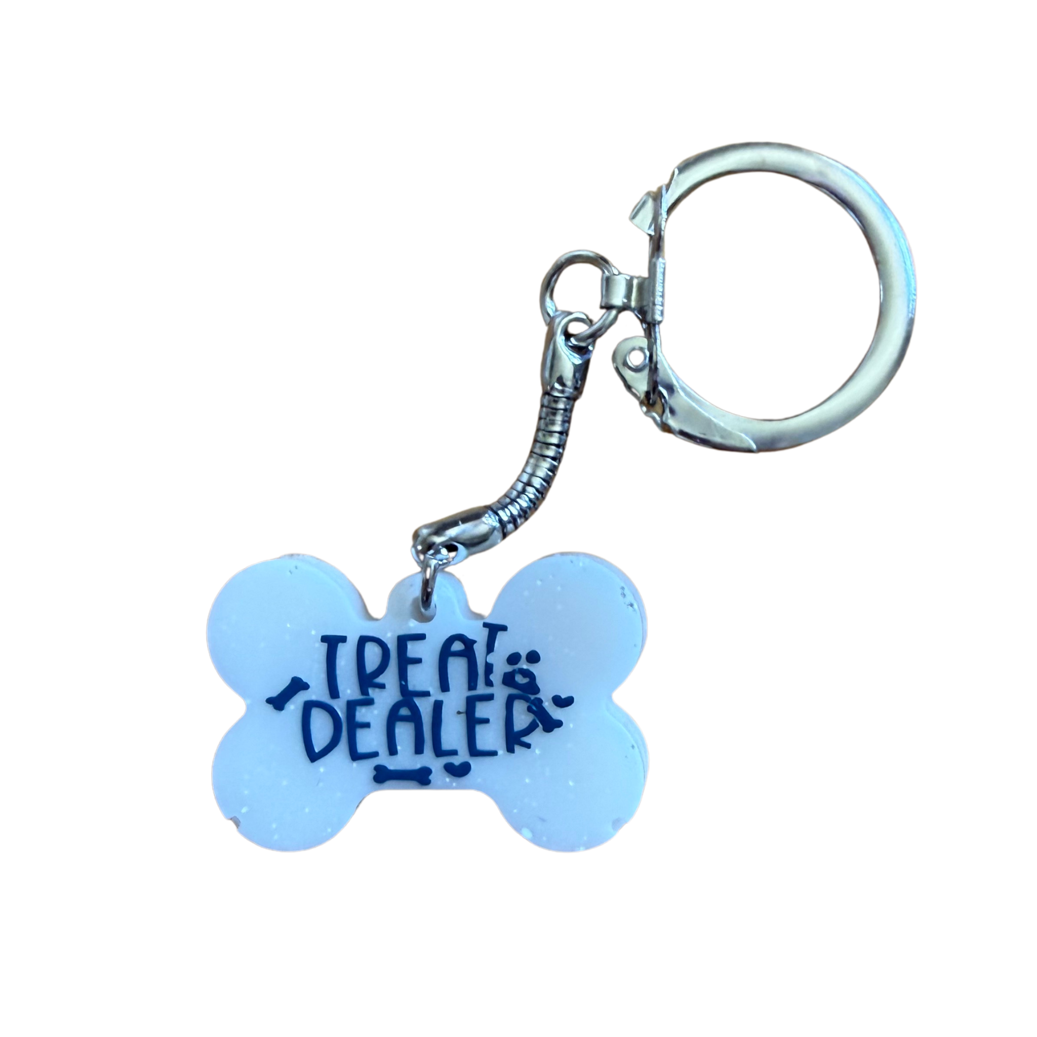 Dog Bone Shaped Resin Keychain