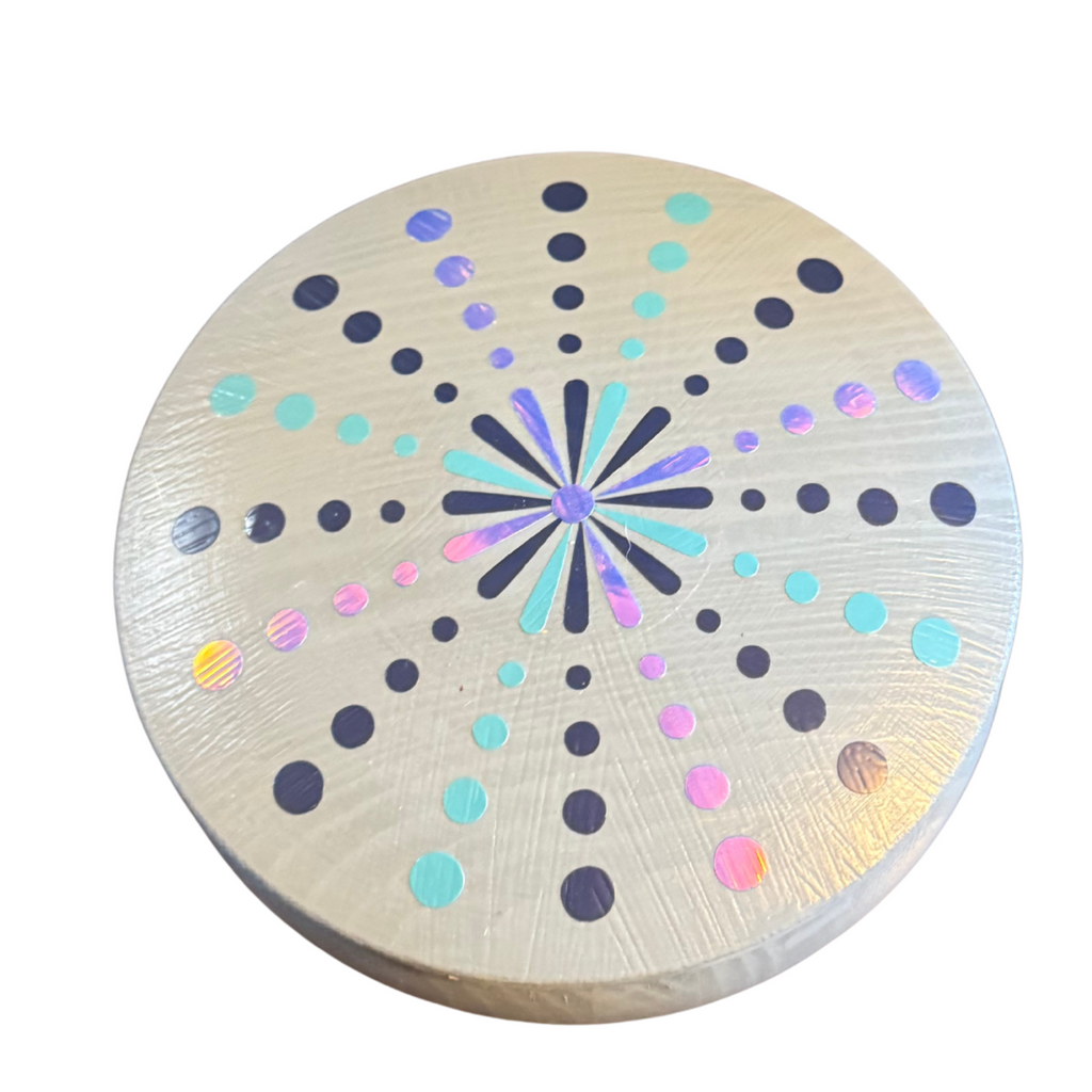 Blue Round Trinket Box
