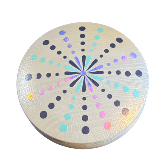 Blue Round Trinket Box
