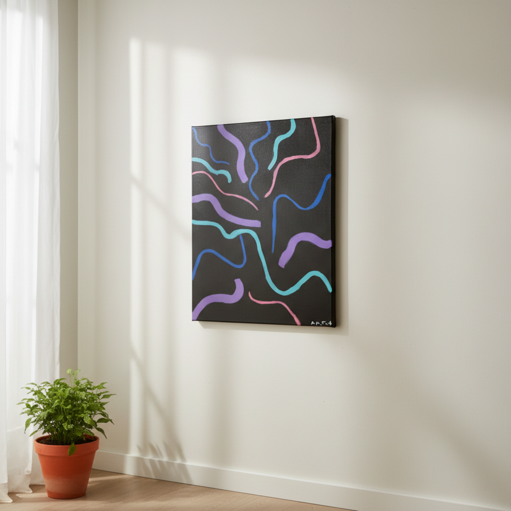 Welcome to the 90s: Abstract Retro Vibes Painting
