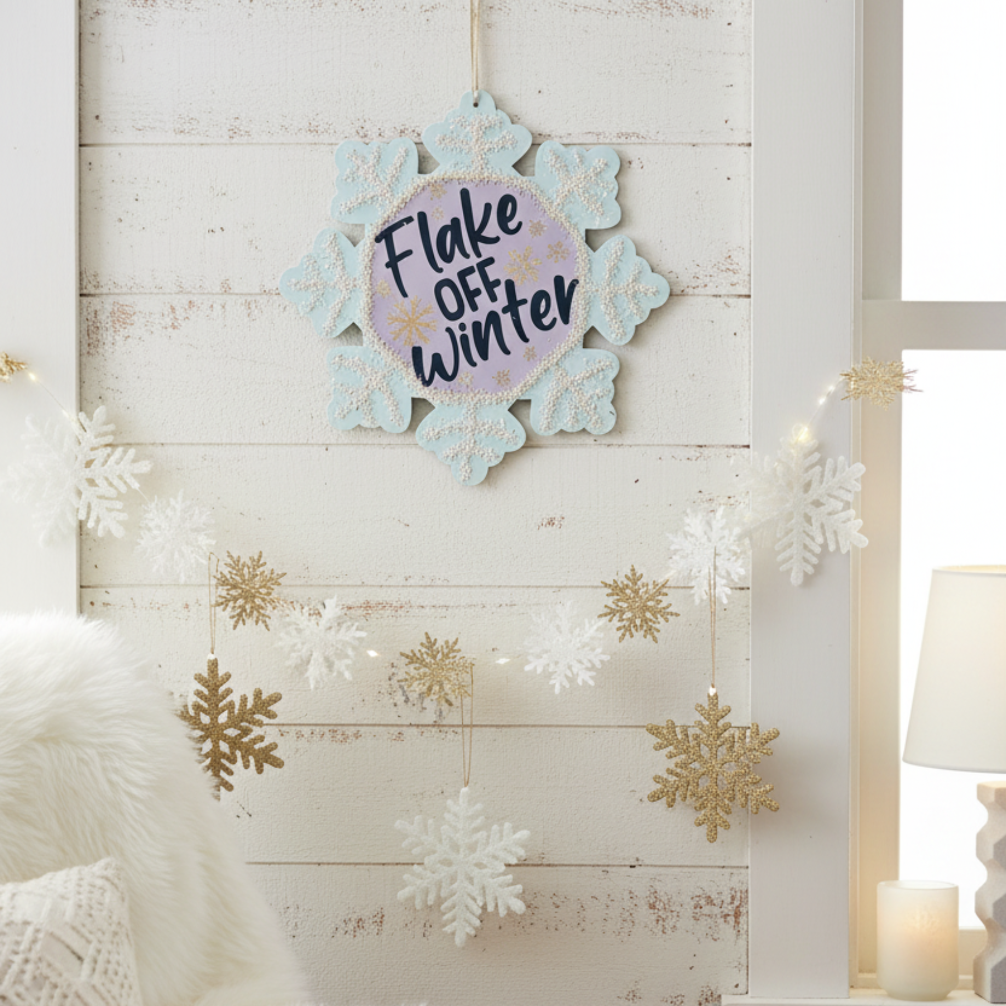 Flake Off Winter Sign