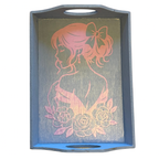 Lady and Flowers Trinket Tray