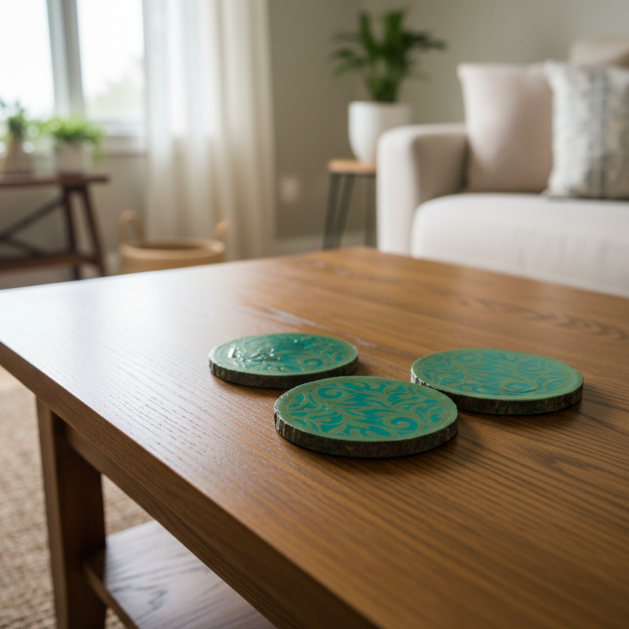 Wood Coasters Set of 4