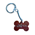 Dog Bone Shaped Resin Keychain